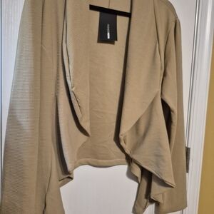 Tan Open Front Blazer